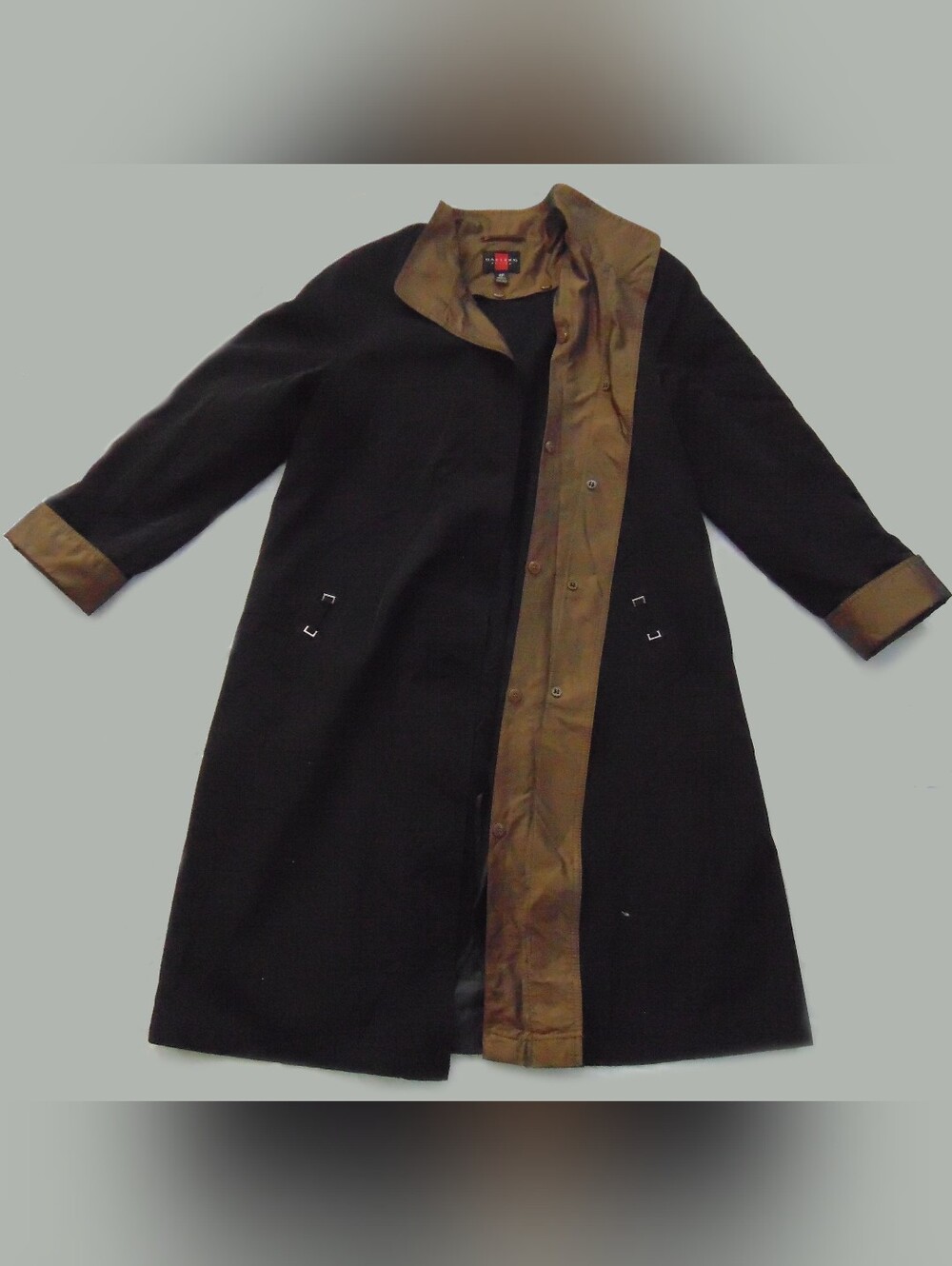 Gallery Petite Brown & Black Long Coat Jacket